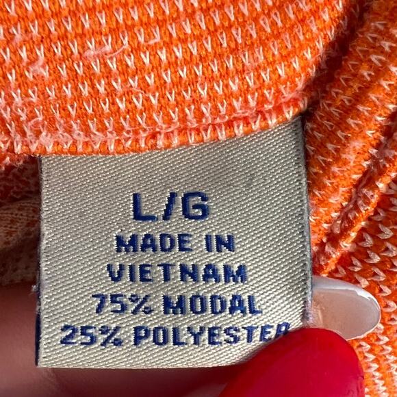 Tommy Bahama solid Orange Polo Shirt Large L - Picture 4 of 4